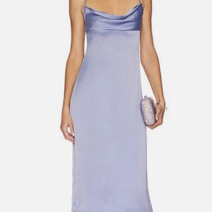 NWT WeWoreWhat  Cowl Midi Dress - Slate Blue - Size 4 - WWD18-1